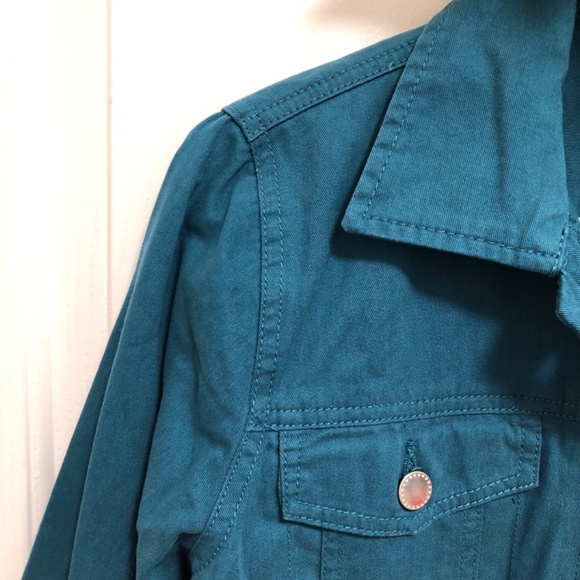 NWOT - Teal Jean Jacket with Straight Bottom - Picture 3 of 16